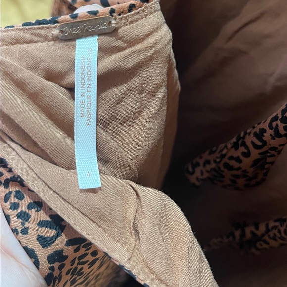 Free people loveless leopard backless midi silky dress NWOT - Picture 6 of 7